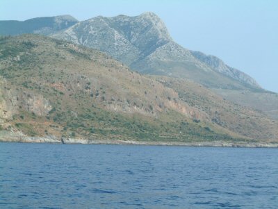 View of the Mani coastline