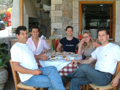 Picture of restaurant staff relaxing